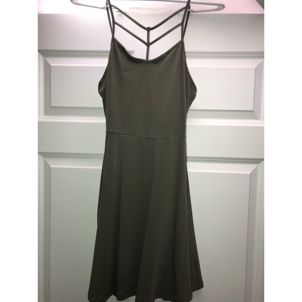 Express olive green maxi dress